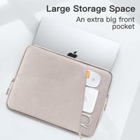 JETech Laptop Tok 13-14" MacBook Air/Pro M4/M3/M2/M1 Készülékekhez, Vízálló Ütésálló Védőtok Kiegészítő Zsebbel, Notebook Táska 3