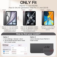 JETech Mágneses Tok iPad Air 11/10.9 M3/M2/5/4 és iPad Pro 11 Sötétszürke 2