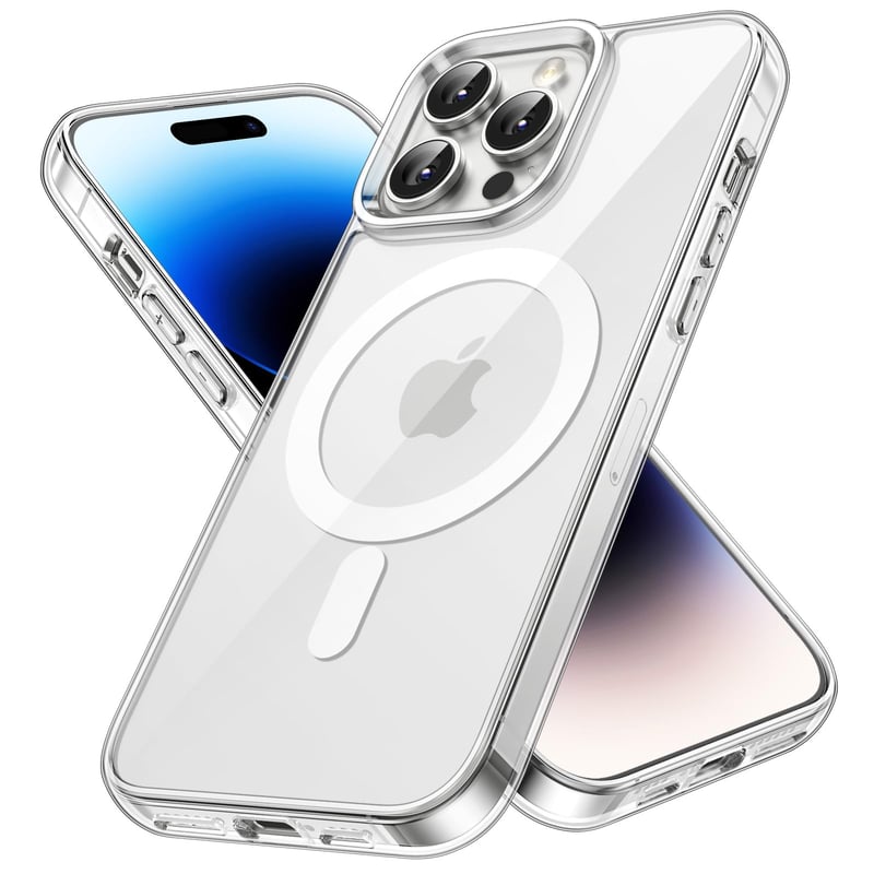 Husă magnetică JETech pentru iPhone 14 Pro, transparentă, compatibilă cu MagSafe