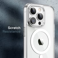 Husă magnetică JETech pentru iPhone 14 Pro, transparentă, compatibilă cu MagSafe 7