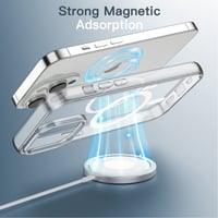 Husă magnetică JETech pentru iPhone 14 Pro, transparentă, compatibilă cu MagSafe 3