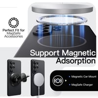JETech Magnetický tenký kryt pre Samsung Galaxy S26 Ultra, kompatibilný s MagSafe, kompletná ochrana fotoaparátu, ultratenký matný povrch, čierny 4