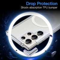 JETech MagSafe mágneses tok Samsung Galaxy S23 Ultra 5G-hez, átlátszó matt hátlap 4