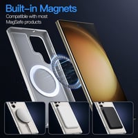JETech MagSafe mágneses tok Samsung Galaxy S23 Ultra 5G-hez, átlátszó matt hátlap 7