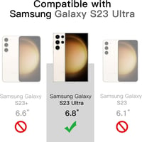 JETech MagSafe mágneses tok Samsung Galaxy S23 Ultra 5G-hez, átlátszó matt hátlap 2