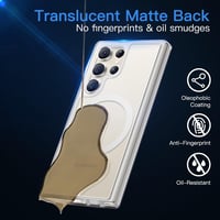 JETech MagSafe mágneses tok Samsung Galaxy S23 Ultra 5G-hez, átlátszó matt hátlap 5