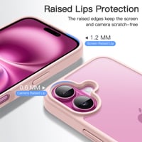 JETech matné puzdro na iPhone 16 (6,1") – bledo-ružové, polopriehľadný matný zadný kryt, vojenská úroveň ochrany proti nárazom, odolné voči odtlačkom prstov 5