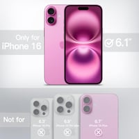 JETech matné puzdro na iPhone 16 (6,1") – bledo-ružové, polopriehľadný matný zadný kryt, vojenská úroveň ochrany proti nárazom, odolné voči odtlačkom prstov 2