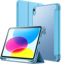 JETech Matt Tok iPad 10/11 Generációhoz (2022/2025) Ceruzatartóval - Vékony Állványos Védőtok Áttetsző Hátlappal, Kék 1