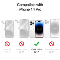 Ochranné sklo na displej JETech s funkciou súkromia pre iPhone 14 Pro, tvrdené sklo s 28° ochranou proti nahliadnutiu a ochranou fotoaparátu - 2 ks 3