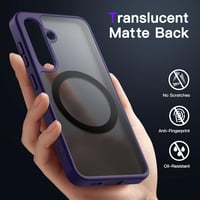 JETech Samsung Galaxy S24 5G mágneses tok, MagSafe kompatibilis, kobalt lila 5