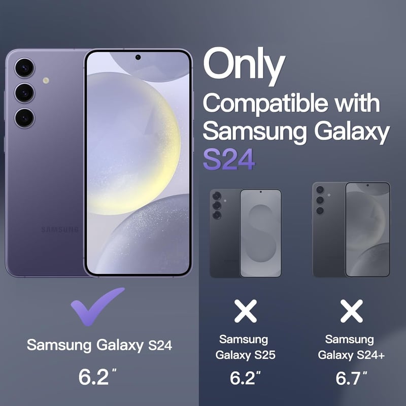 JETech Samsung Galaxy S24 5G mágneses tok, MagSafe kompatibilis, kobalt lila