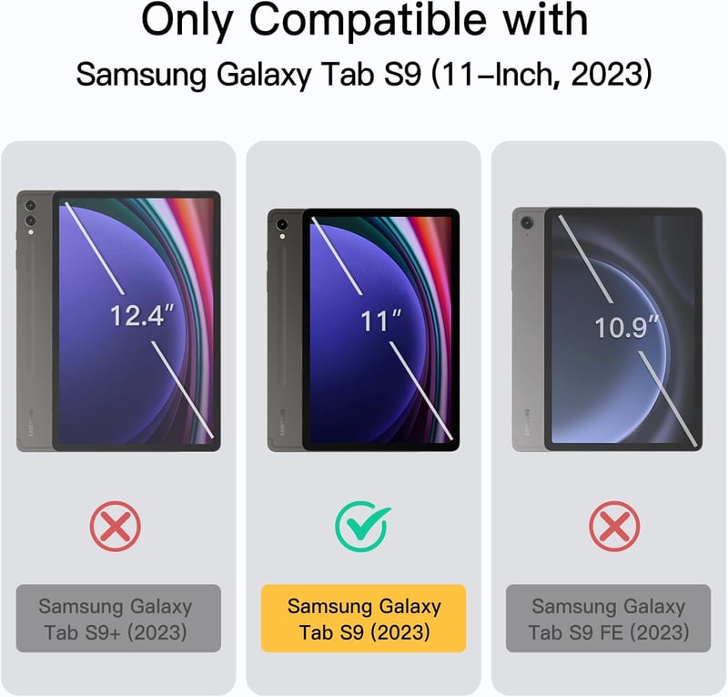 JETech Samsung Galaxy Tab S9 11" Tok Képernyővédővel, S Pen Tartóval, Ütésálló Kék