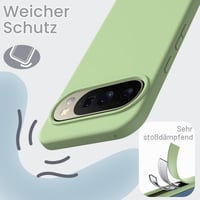 Silikónový kryt JETech pre Google Pixel 10 a 10 Pro, nefritovo zelená farba, pružný ochranný obal 4