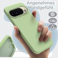 Silikónový kryt JETech pre Google Pixel 10 a 10 Pro, nefritovo zelená farba, pružný ochranný obal 3