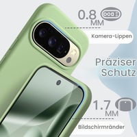 Silikónový kryt JETech pre Google Pixel 10 a 10 Pro, nefritovo zelená farba, pružný ochranný obal 5