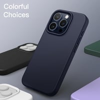 JETech szilikon tok iPhone 15 Pro készülékhez, ütésálló - kék 6