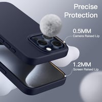 JETech szilikon tok iPhone 15 Pro készülékhez, ütésálló - kék 5