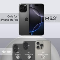 Silikónové puzdro JETech pre iPhone 16 Pro, čierne 2