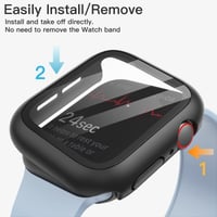 Husă JETech pentru Apple Watch SE 3/2/1, Series 6/5/4, 44 mm, negru 4