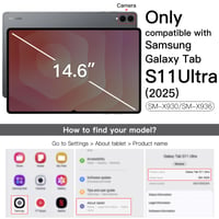 Husă JETech pentru Samsung Galaxy Tab S11 Ultra, husă de protecție de culoare neagră 2