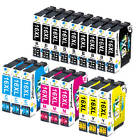 Jettruemedia 16XL sada atramentových kaziet kompatibilných s tlačiarňami Epson 16 XL WF-2630 WF-2760 Workforce 1