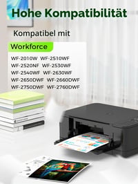 Jettruemedia 16XL sada atramentových kaziet kompatibilných s tlačiarňami Epson 16 XL WF-2630 WF-2760 Workforce 2