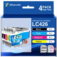Jettruemedia LC426 Kompatibilná atramentová kazeta pre tlačiarne Brother LC 426 LC426XL MFC-J4335DW J4340DW J4535DW J4540DW, 4 ks, čierna, azúrová, purpurová 1