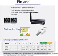 Jevina EW11A-0 RS485-WiFi Konverter Modul - Modbus Protokoll Támogatás, 460800 bps Adatátvitel, Vezeték Nélküli Hálózati Szerver Eszköz Szám 4