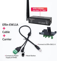 Jevina EW11A-0 RS485-WiFi Konverter Modul - Modbus Protokoll Támogatás, 460800 bps Adatátvitel, Vezeték Nélküli Hálózati Szerver Eszköz Szám 2