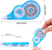 Jewan korrektor roller egér 12 m x 5 mm védőkupakkal - fehér - 10 db 2
