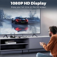 Adaptor RCA la HDMI Jewan, Convertor AV la HDMI 1080P, Plug and Play, compatibil cu PS2/SNES/Xbox/PS4/Wii/DVD/VCR, suport PAL/NTSC, cu cablu de alimentare USB 5