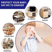 Protecții pentru colțuri Jewan, 30 buc, transparente, autoadezive, pentru siguranța copiilor, protecție colțuri masă 7