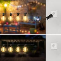 JEYMORKEY 30m LED kültéri fényfüzér távirányítóval, vízálló dimmelhető kerti világítás 7