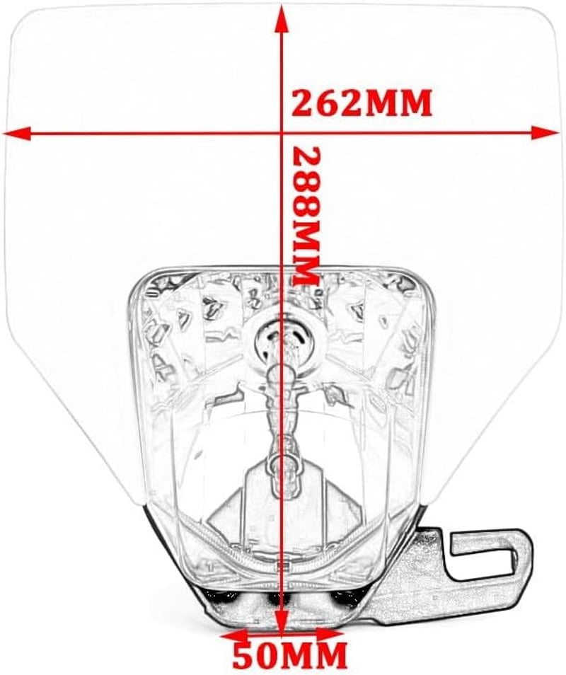 JFG RACING 12V 35W Motocross Enduro Halogén Fényszóró Fehér Maszk