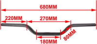 JFG RACING 25mm Drag Kormány Univerzális Harley Sportster XL 883 1200 Bobber Chopper Softail Dyna Motorokhoz - Fekete Alumínium 2