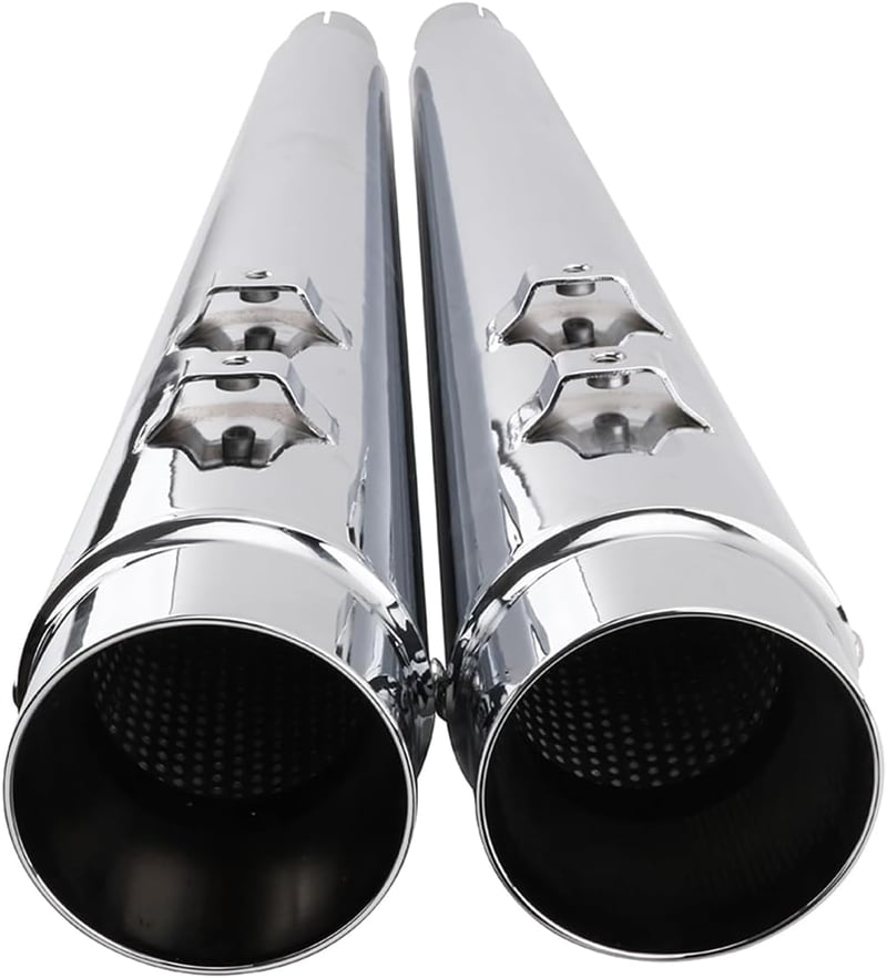 JFG RACING 4 colos kipufogócső króm megafon slipon szilenszer Harley Davidson