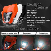 JFG RACING LED motoros fényszóró univerzális fekete enduro cross dirt bike 3