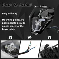 JFG RACING LED motoros fényszóró univerzális fekete enduro cross dirt bike 2