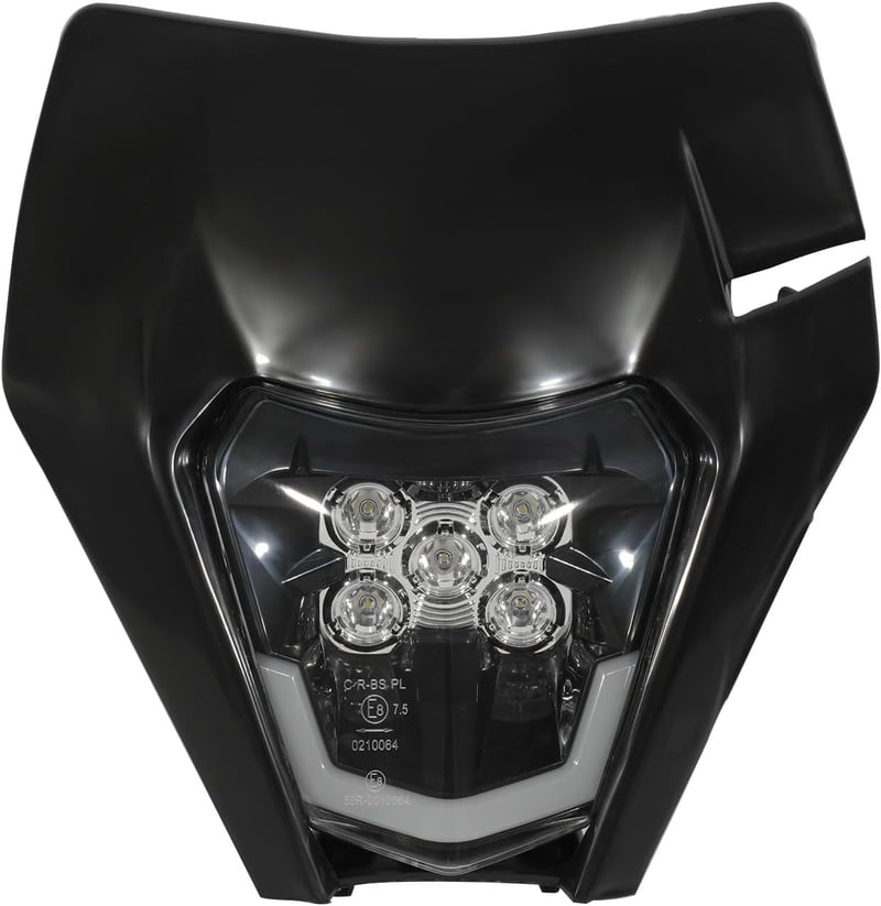 JFG RACING LED motoros fényszóró univerzális fekete enduro cross dirt bike