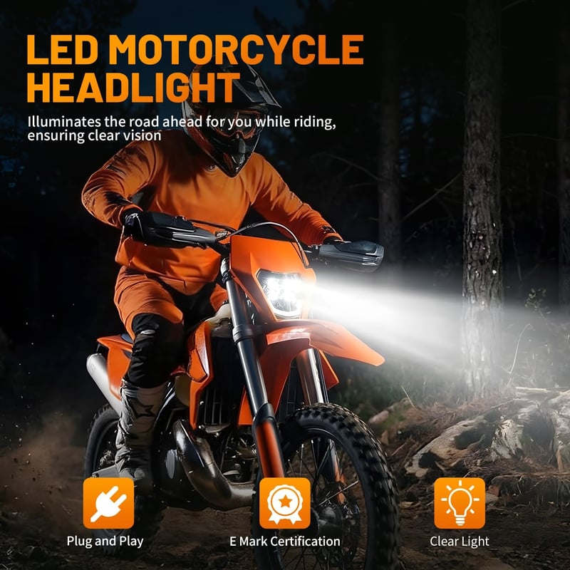 JFG RACING LED motoros fényszóró univerzális narancssárga enduro supermoto