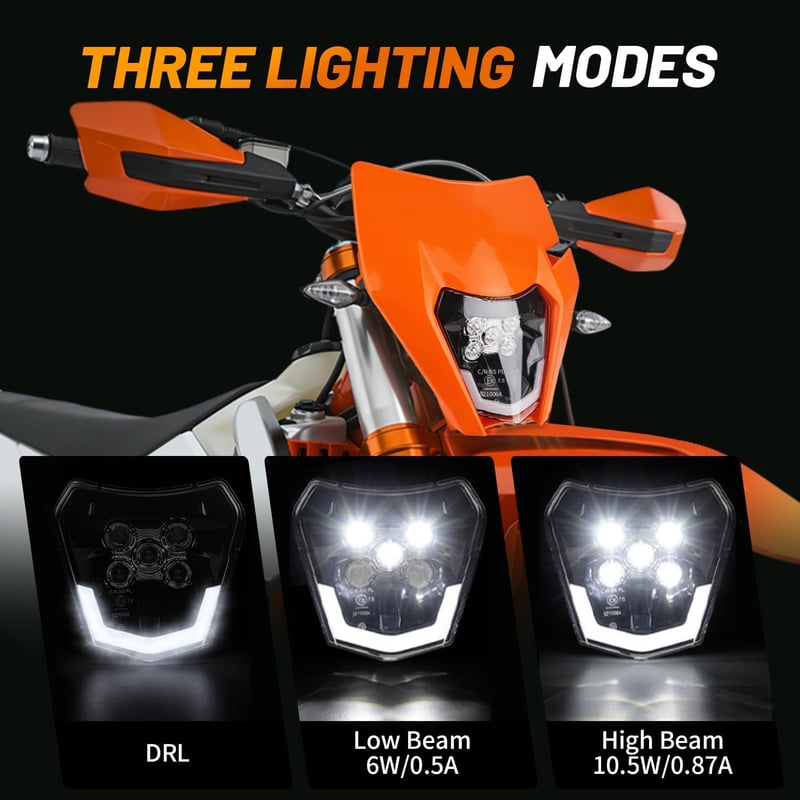 JFG RACING LED motoros fényszóró univerzális narancssárga enduro supermoto