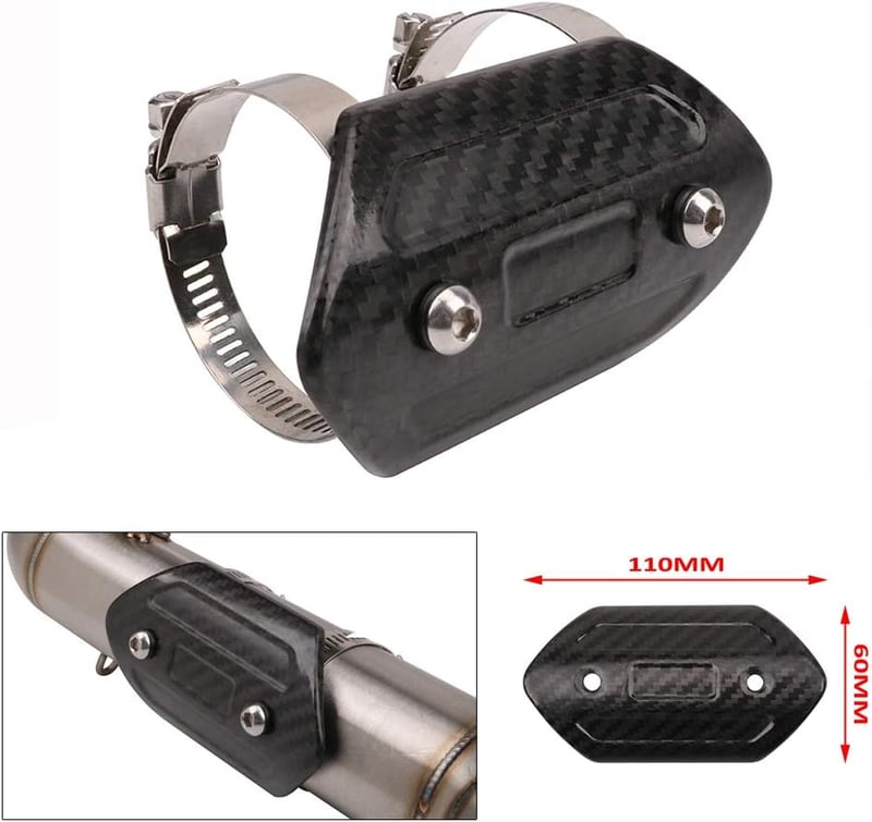 JFG RACING Motorkerékpár Kipufogó Hővédő Carbon Fiber Univerzális 110x60mm