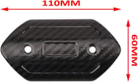 JFG RACING Motorkerékpár Kipufogó Hővédő Carbon Fiber Univerzális 110x60mm 3