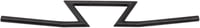 JFG RACING Motorkerékpár Z Kormány 25mm Drag Bar Sportster Cruiser XL 883 1200 Fekete 6