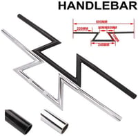 JFG RACING Motorkerékpár Z Kormány 25mm Drag Bar Sportster Cruiser XL 883 1200 Fekete 2