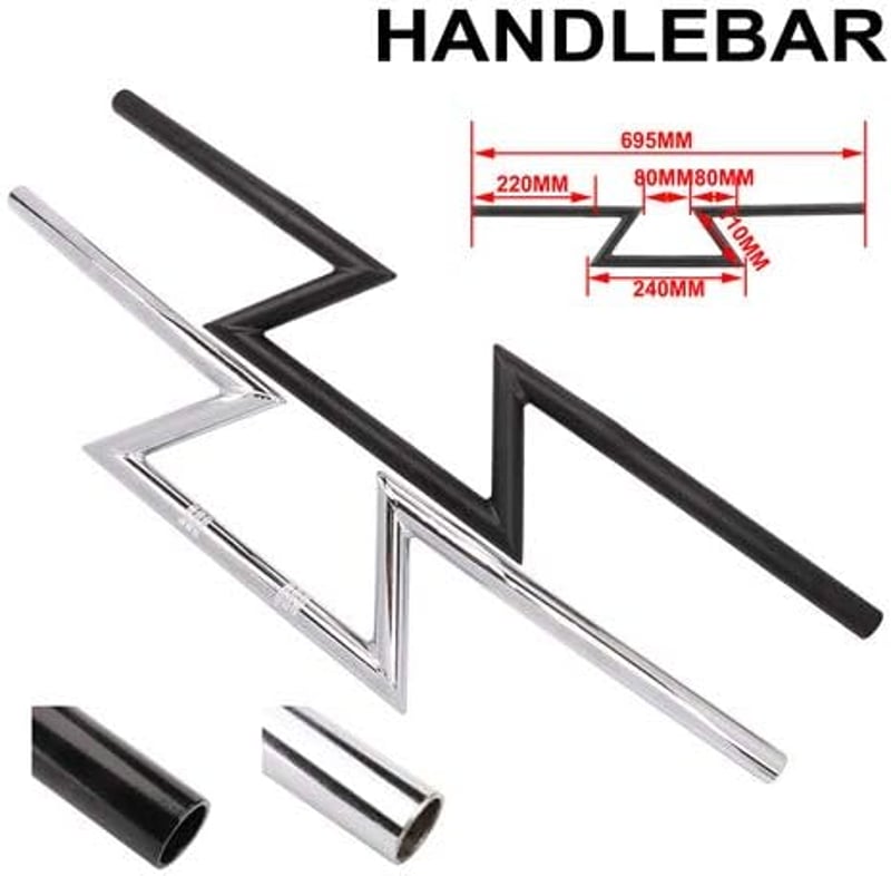 JFG RACING Motorkerékpár Z Kormány 25mm Drag Bar Sportster Cruiser XL 883 1200 Fekete