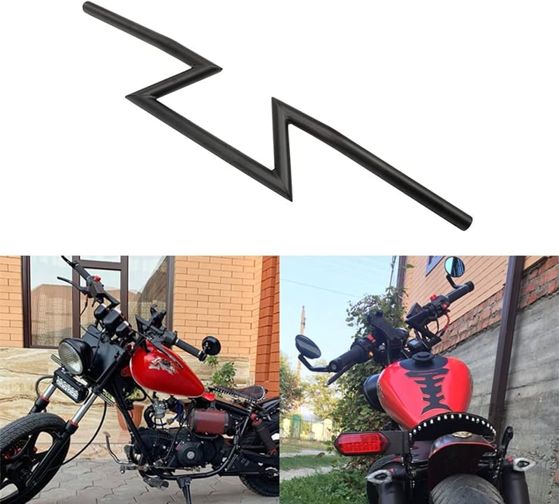 JFG RACING Motorkerékpár Z Kormány 25mm Drag Bar Sportster Cruiser XL 883 1200 Fekete