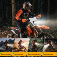 JFG RACING Universal LED Motoros Fényszóró - Fehér, Enduro, Motocross, Dirt Bike 9