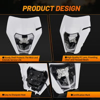 JFG RACING Universal LED Motoros Fényszóró - Fehér, Enduro, Motocross, Dirt Bike 4